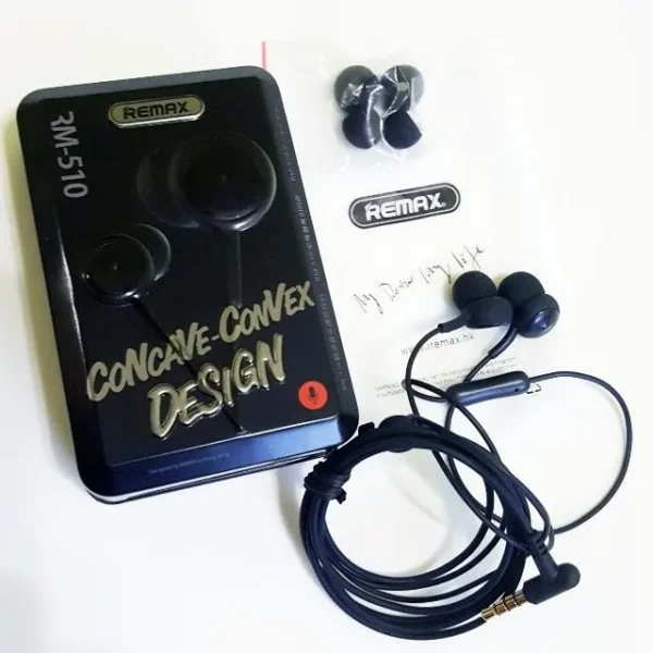REMAX RM 510 Wired Earphone new unique headphone black - Image 2